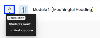 Moodle - Activity Completion - Teacher View